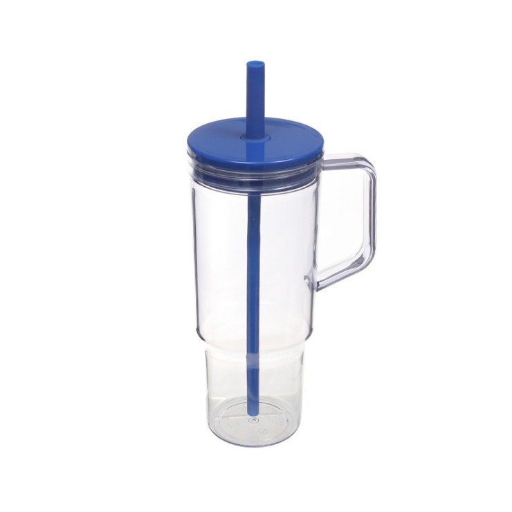 Simple thickened transparent straw water cup