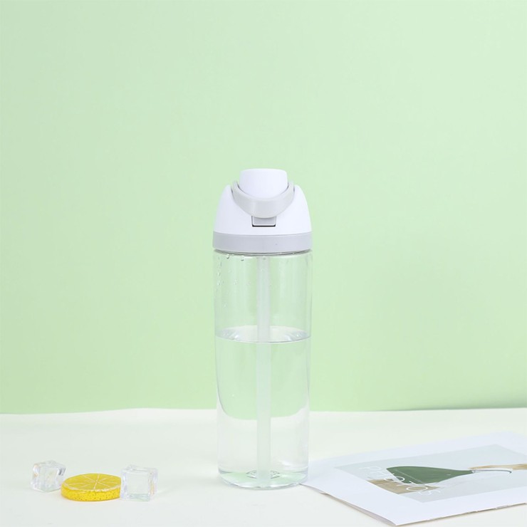 Portable transparent sports straw water cup