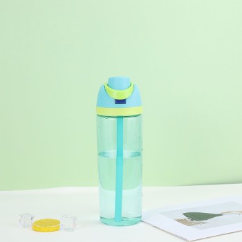Portable transparent sports straw water cup
