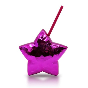 Star shape fashion straw water cup