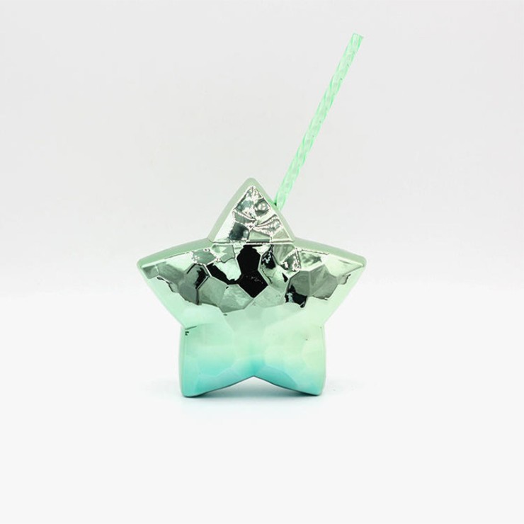 Star shape fashion straw water cup