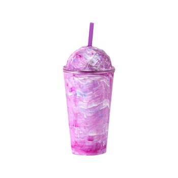 Fashionable stone insulated straw water cup