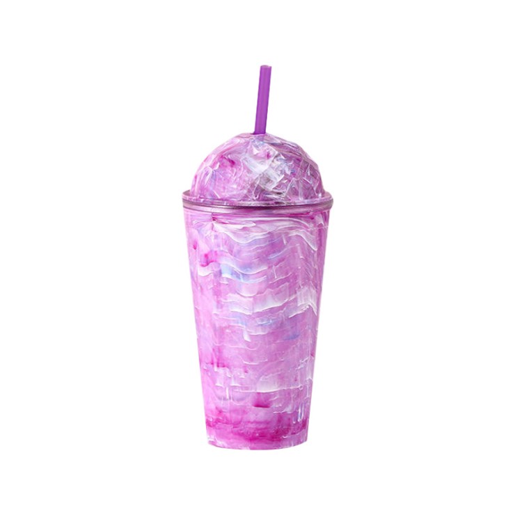 Fashionable stone insulated straw water cup