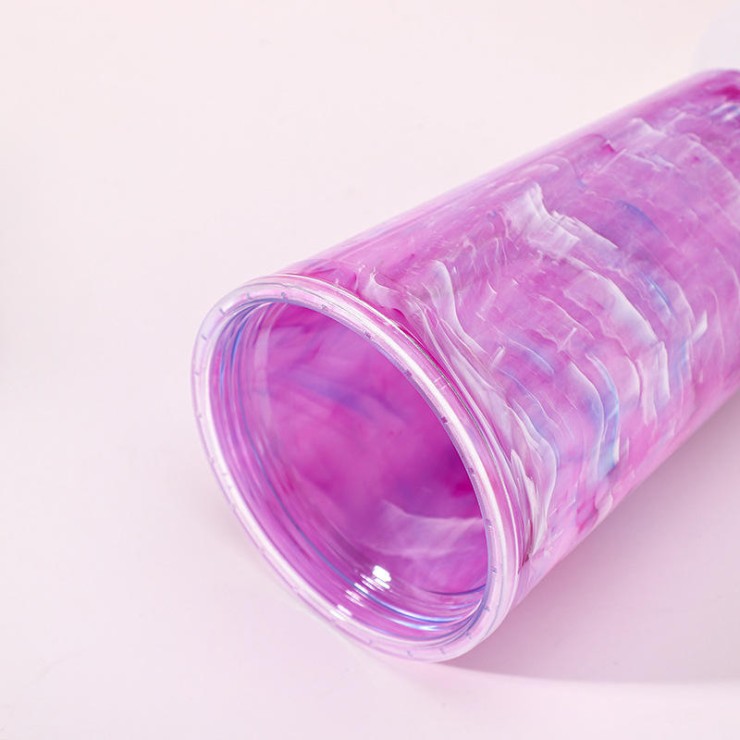 Fashionable stone insulated straw water cup