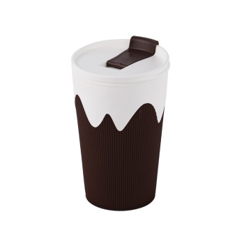 Simple contrast color fashion straw water cup