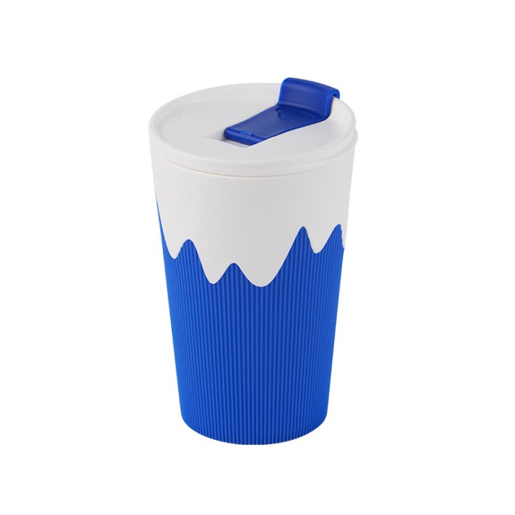 Simple contrast color fashion straw water cup