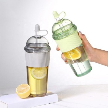 Simple transparent straw water cup