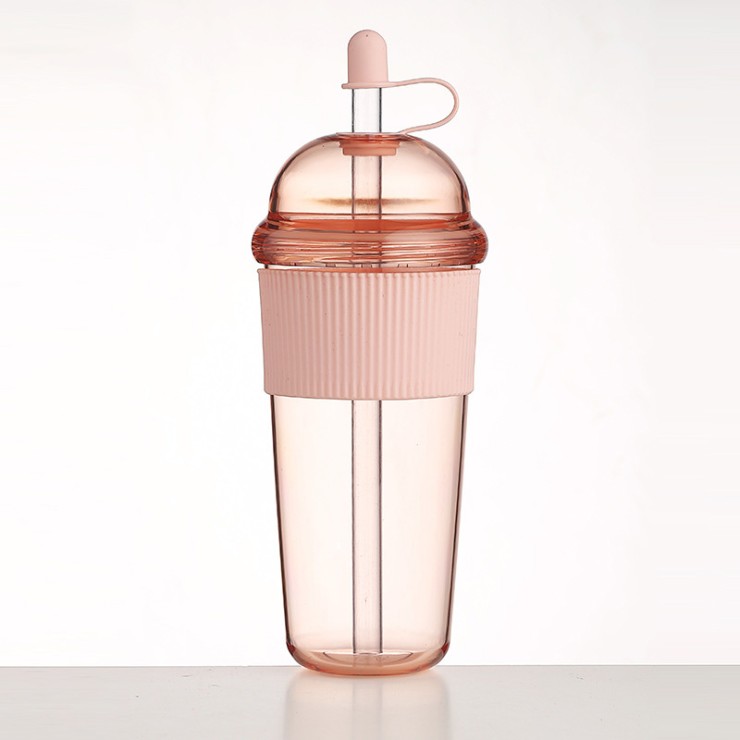 Simple transparent straw water cup