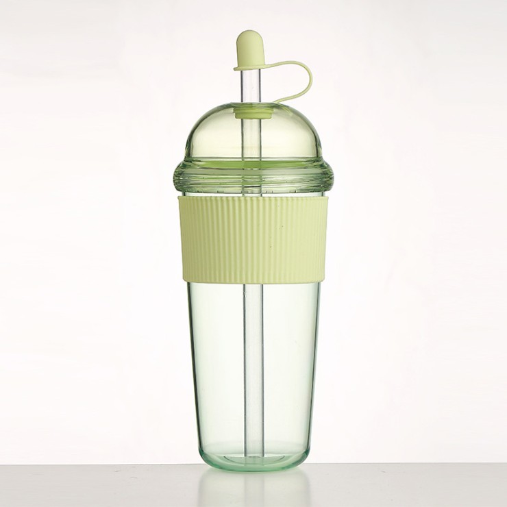 Simple transparent straw water cup