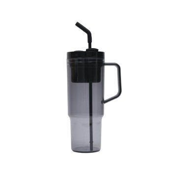 Simple large capacity plastic straw water cup