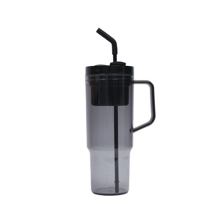 Simple large capacity plastic straw water cup