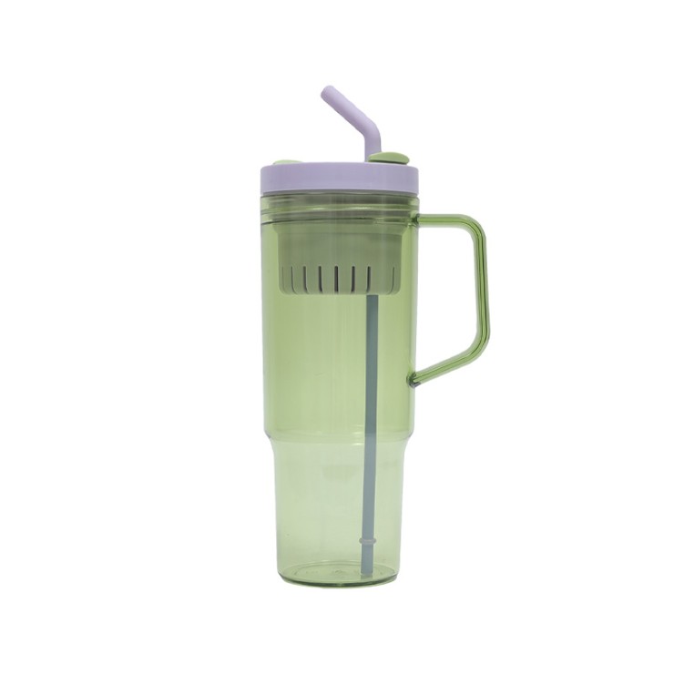 Simple large capacity plastic straw water cup