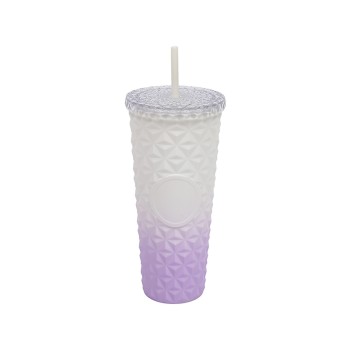 Gradient color design insulated straw water cup