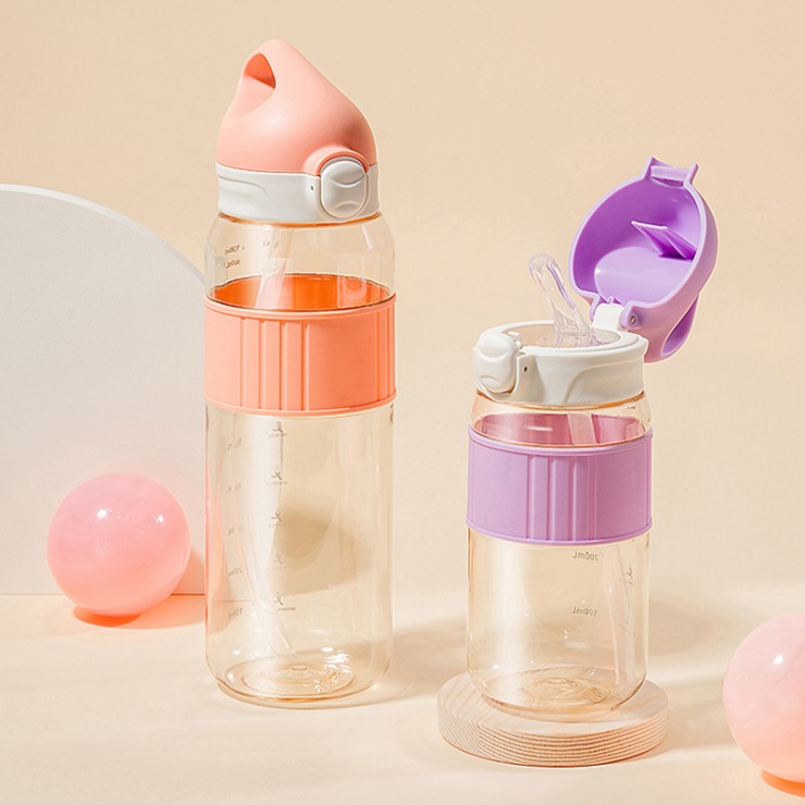 Sports portable visual straw water cup