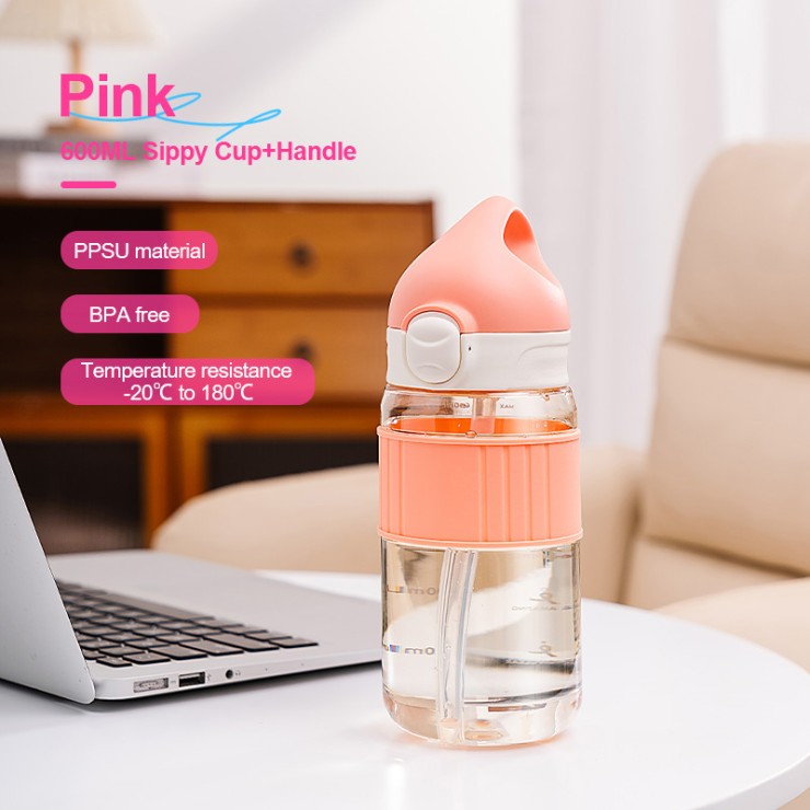 Sports portable visual straw water cup