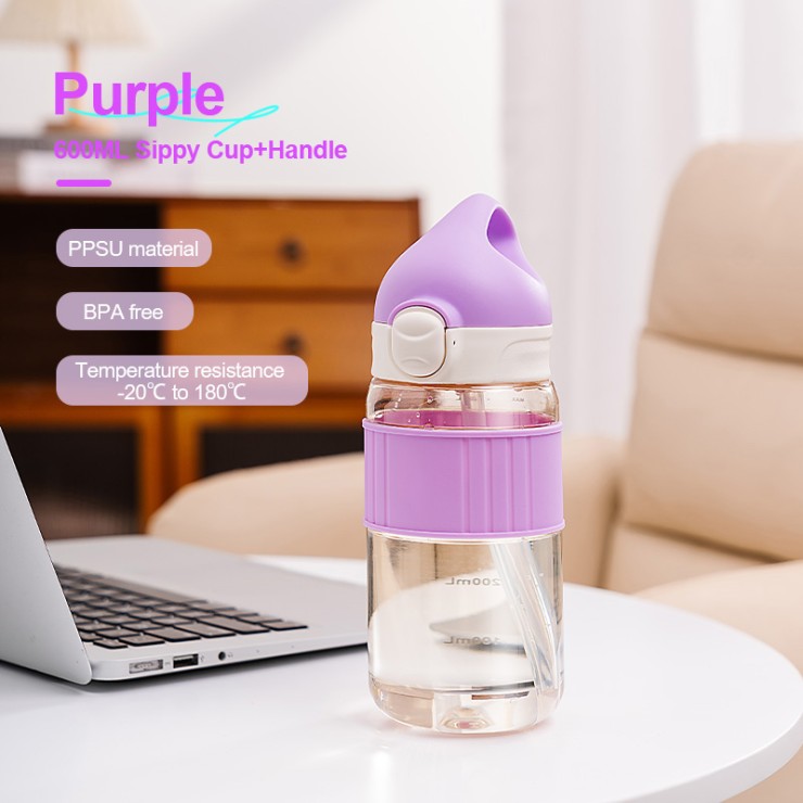 Sports portable visual straw water cup