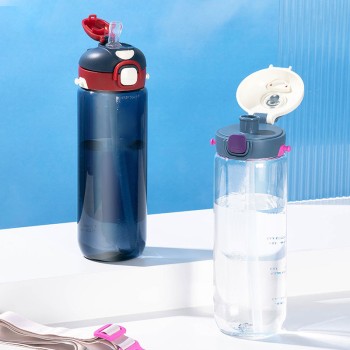Portable outdoor leak-proof straw water cup