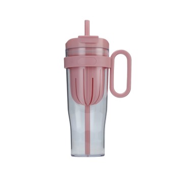 Large-capacity portable straw water cup