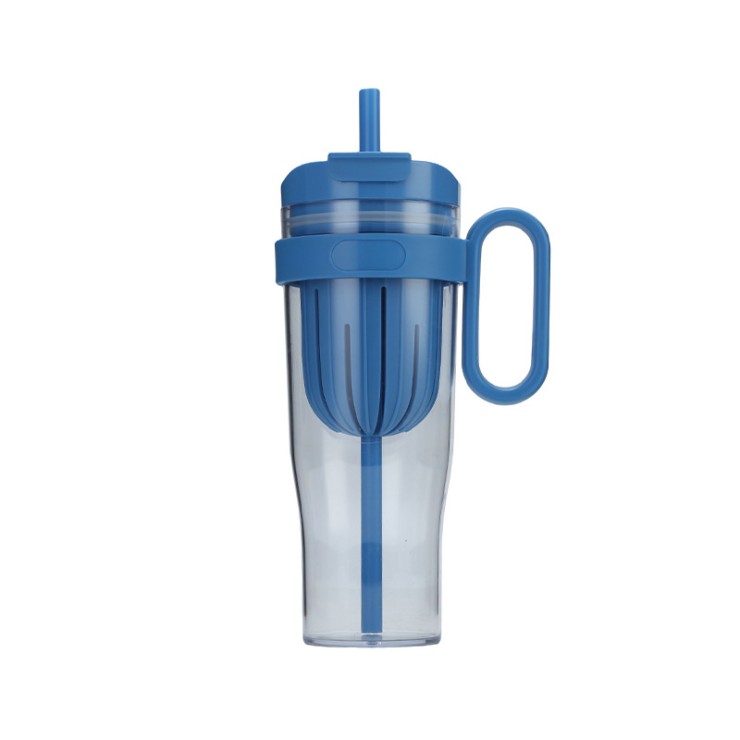 Large-capacity portable straw water cup