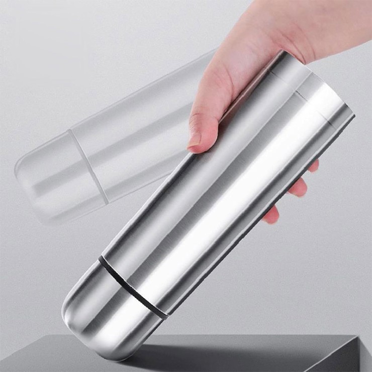 Stainless steel double-wall vacuum insulated thermos