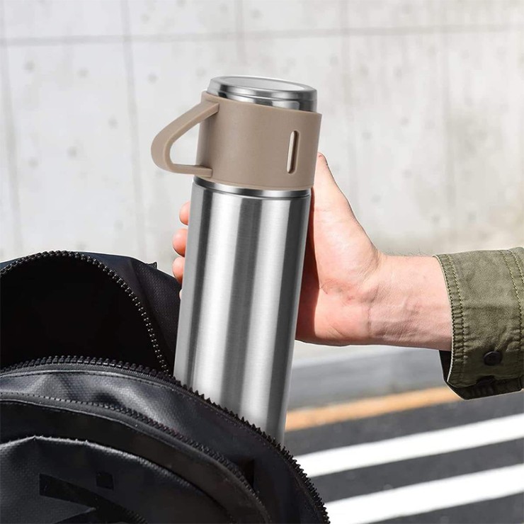 Durable stainless steel double-wall vacuum flask
