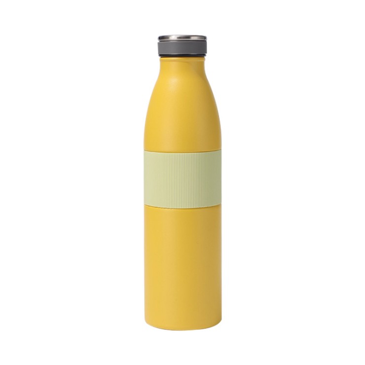 Contrast color stitching stainless steel thermos cup