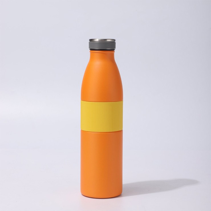 Contrast color stitching stainless steel thermos cup