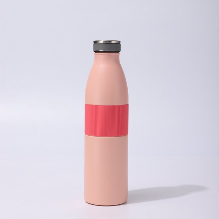 Contrast color stitching stainless steel thermos cup