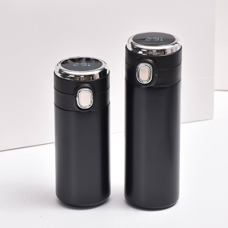 Smart temperature display portable thermos cup