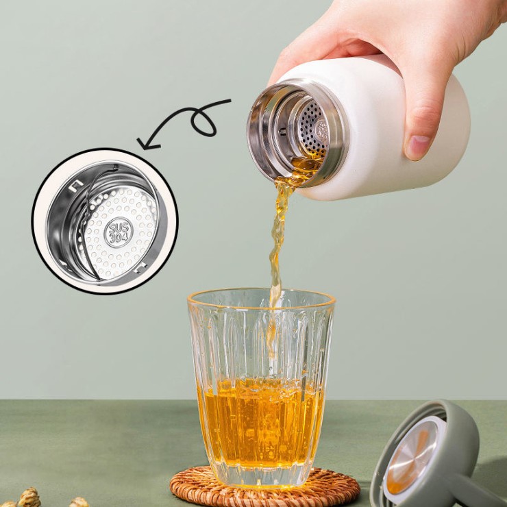 Simple stainless steel portable vacuum flask