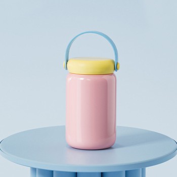 Portable stainless steel double-layer vacuum flask
