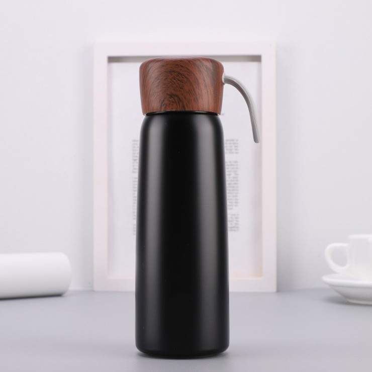 Minimalist stainless steel portable thermos cup