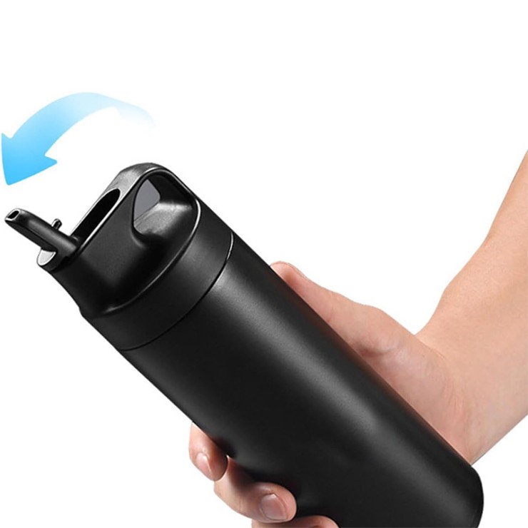 Black double-layer insulated non-slip thermos cup